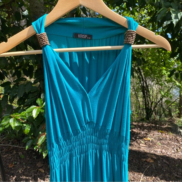 Sleeveless long summer dress - Picture 3 of 8